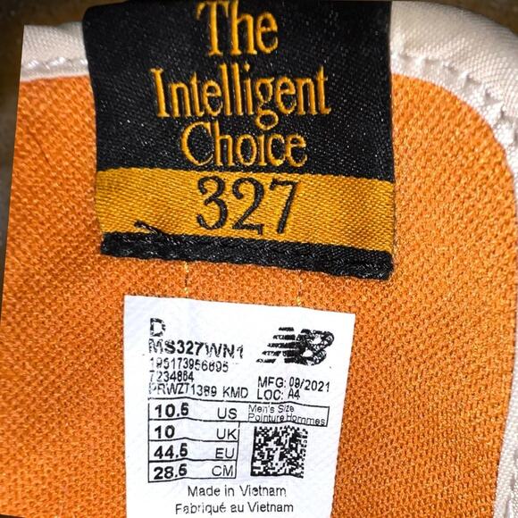 ★ New Balance 327 ‘Moonbeam Madras Orange’ Multi-Color Suede Sneaker ★ - Picture 8 of 9